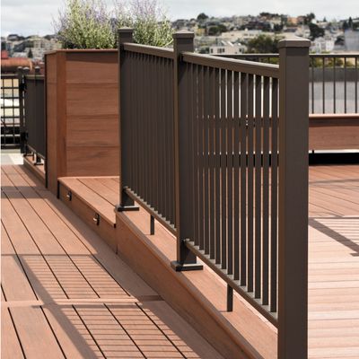 TIMBERTECH Impression Level Rail Kit 10 ft. x 36 in. - Bronze
