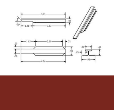 DIAMOND KOTE 5 in. H-Molding, Smooth - Cinnabar (25 Pieces per Bag) DIAMOND KOTE 5 in. H-Molding, Smooth - Cinnabar (25 Pieces per Bag)
