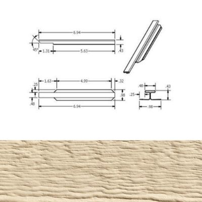 DIAMOND KOTE 7 in. H-Molding, Woodgrain - Tan (25 Pieces per Bag)