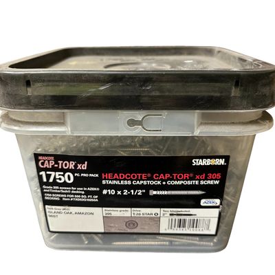 CAP-TOR xd Screws - 2 1/2" 1750pcs (500SF) - Cypress