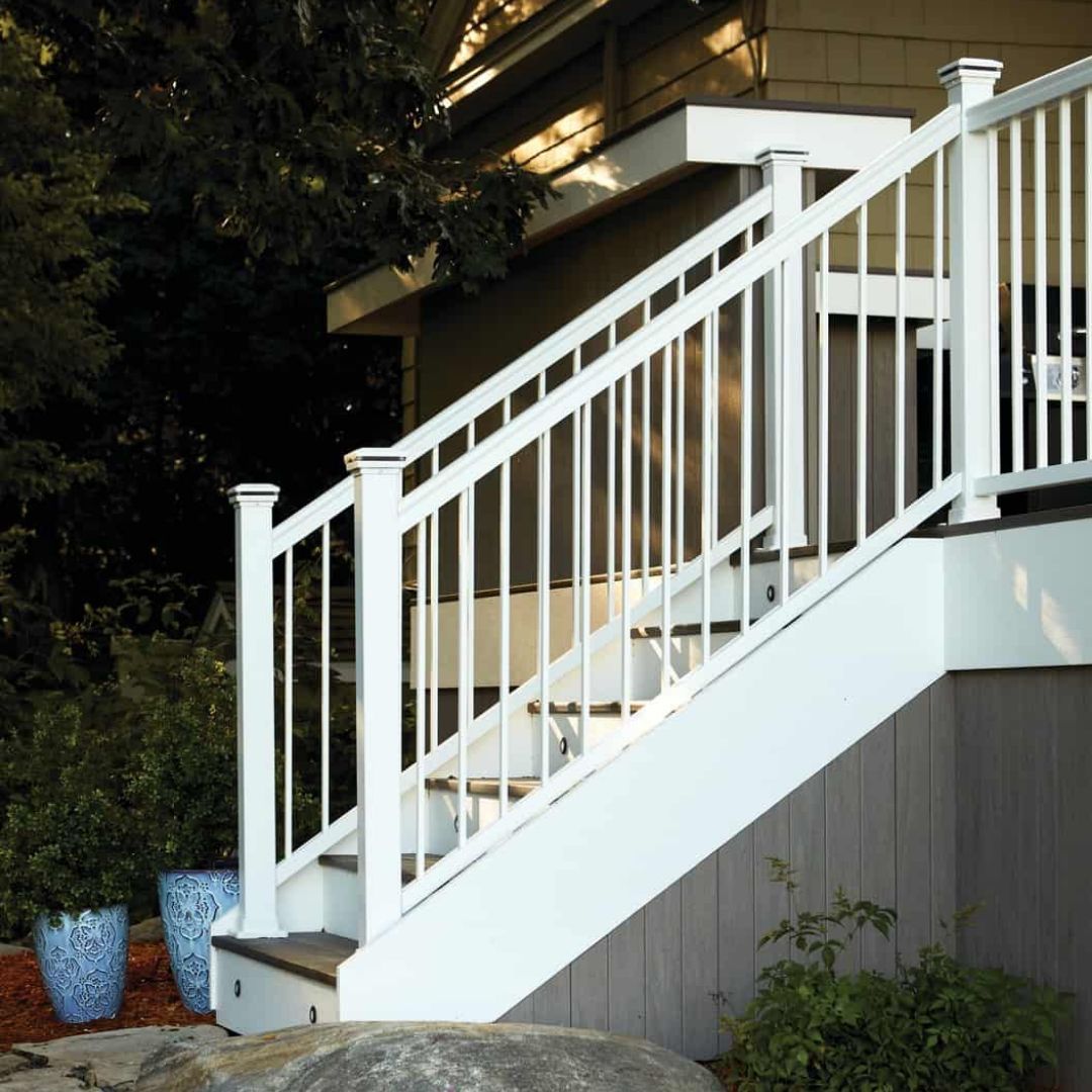 TIMBERTECH Impression Rail Express 8 ft. x 36 in. Stair Panel Kit - White