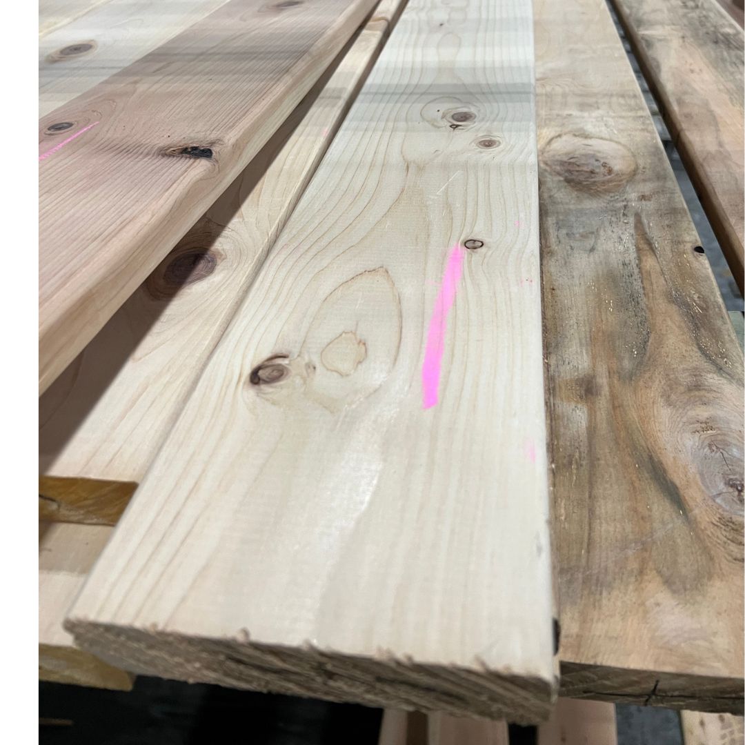 5/4 in. x 6 in. x 12 ft. Cedar Deck Board - S4S EE, Kiln Dried *SECOND QUALITY*
