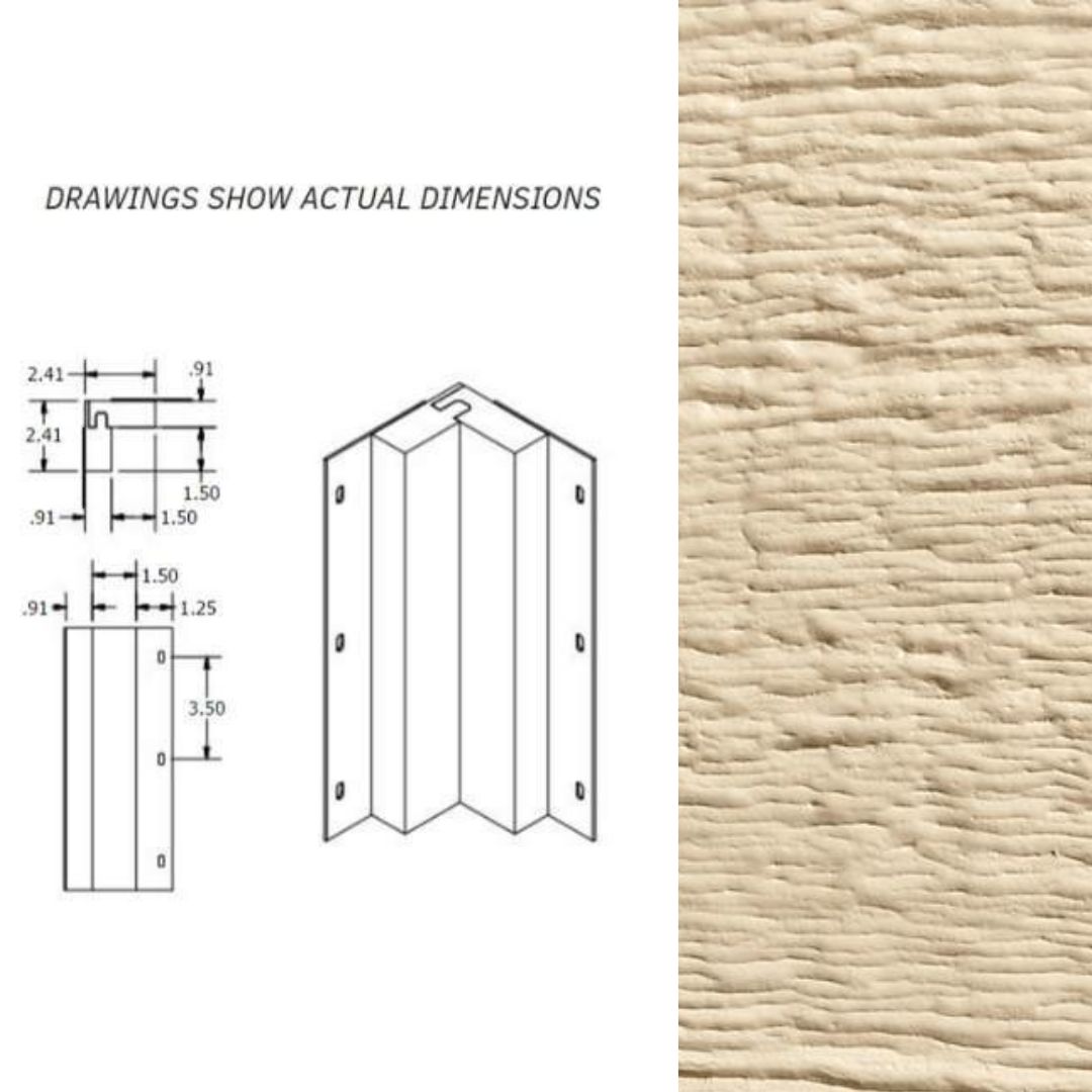 DIAMOND KOTE 5/4 x 3 in. x 10 ft. Inside Corner - Tan