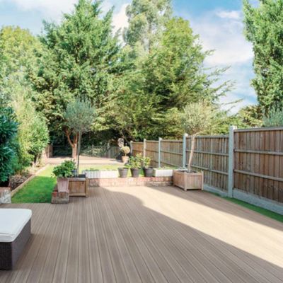 FIBERON 1 in. x 12 in. x 12 ft. Fascia Deck Board - Cabana (Warehouse Seconds)
