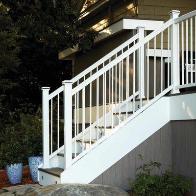 TIMBERTECH Impression Rail Express 6 ft. x 42 in. Stair Panel Kit - White