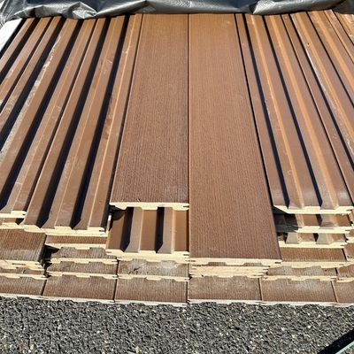 TIMBERTECH 1 in. x 6 in. x 16 ft. Grooved Deck Board - Dark Teak (Warehouse Seconds) TIMBERTECH 1 in. x 6 in. x 16 ft. Grooved Deck Board - Dark Teak (Warehouse Seconds)