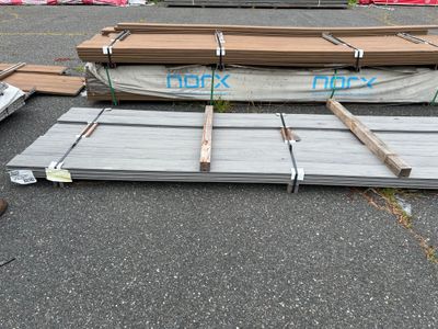 Norx 1 in. x 6 in. x 12 ft. Grooved Deck Board - La Rambla Gray (Warehouse Seconds)