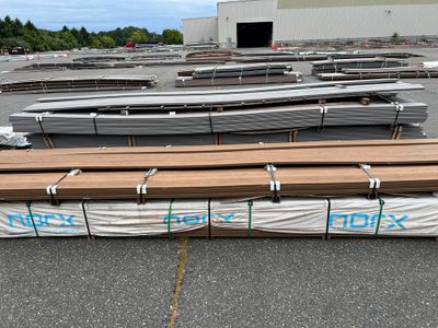 Norx 1 in. x 6 in. x 20 ft. Grooved Deck Board - Casa Mila Teak (Warehouse Seconds)