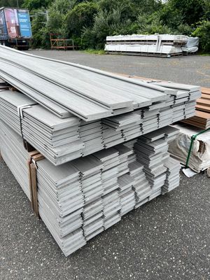 Norx 1 in. x 6 in. x 16 ft. Grooved Deck Board - La Rambla Gray (Warehouse Seconds)