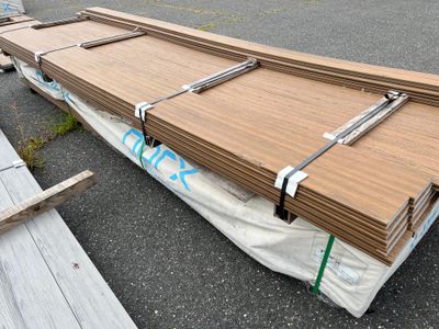 Norx 1 in. x 6 in. x 12 ft. Grooved Deck Board - Casa Mila Teak (Warehouse Seconds)