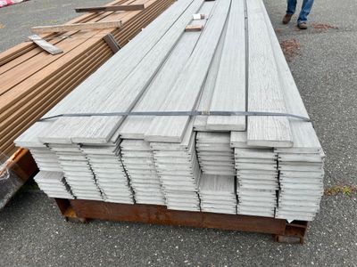 Norx 1 in. x 6 in. x 20 ft. Grooved Deck Board - La Rambla Gray (Warehouse Seconds)