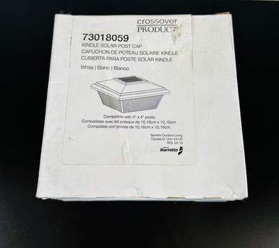 RDI Kindle 4 in. x 4 in. Solar Post Cap - White