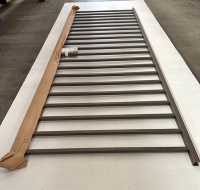 RDI 36 in. x 8 ft. Avalon Aluminum Level Rail Panel - 3/4 in. Square Balusters, Matte Bronze (Avalon Aluminum Rail)