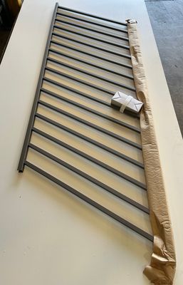 RDI 36 in. x 6 ft. Avalon Aluminum Stair Rail Panel - 3/4 in. Square Balusters, Matte Bronze (Avalon Aluminum Rail)