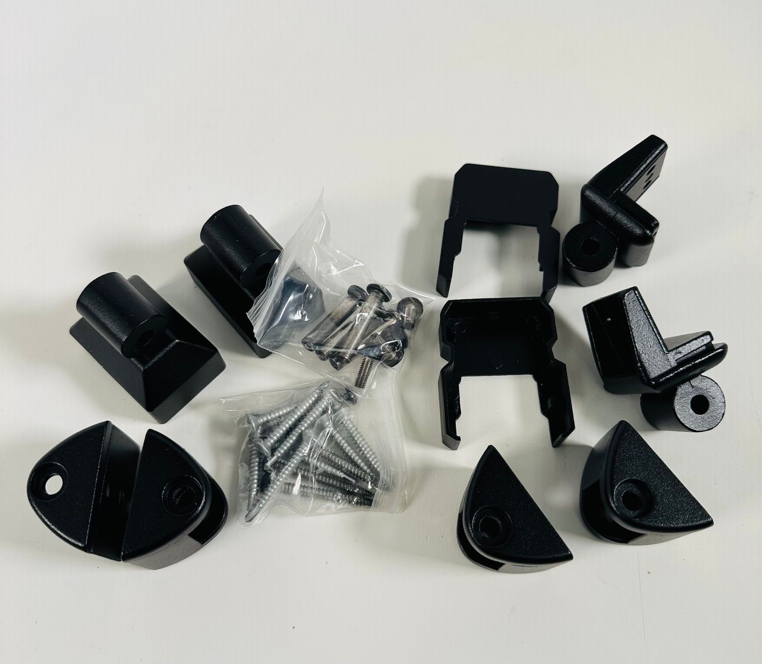 RDI Tristan Stair Bracket Kit (set of 4 – 2 top, 2 bottom) – MATTE BLACK (Avalon Aluminum Rail)