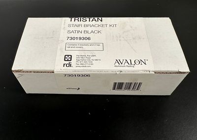RDI Tristan Stair Bracket Kit (set of 4 2 top, 2 bottom) MATTE BLACK (Avalon Aluminum Rail)