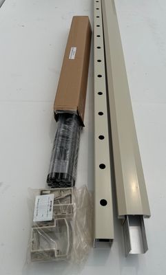 RDI 36 in. x 8 ft. T-Top Level Vinyl Rail Kit - 3/4 in. Round Aluminum Balusters, Sand (Finyl Line)
