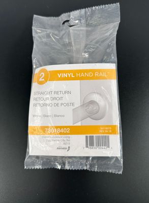 RDI Straight Wall Return - White (Vinyl ADA Handrail)