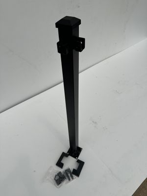 RDI 2 in. x 38 in. x 2 in. Corner Post for 36 in. Rail Height w/ 2 in. Bottom Space - Matte Black (MetalWorks Excalibur®)
