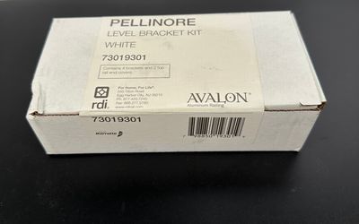 RDI Pellinore Level Bracket Kit (set of 4 2 top, 2 bottom) WHITE (Avalon Aluminum Rail)