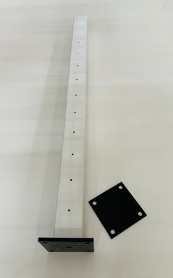 RDI 2 1/2 in. x 2 1/2 in. x 39 in. Aluminum Mid Routed Cable Post - White (Avalon Aluminum Rail)