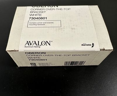 RDI Oberon 2 in. Over-the-Top Post Bracket Corner Post WHITE* (Avalon Aluminum Rail)