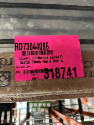 RDI 40 in. x 8 ft. Level Rail Panel - Latitudes Horizontal Round Rod, Matte Black (MetalWorks Excalibur)