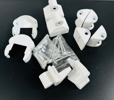 RDI Pellinore Angle Bracket Kit (set of 4 – 2 top, 2 bottom) – WHITE (Avalon Aluminum Rail)