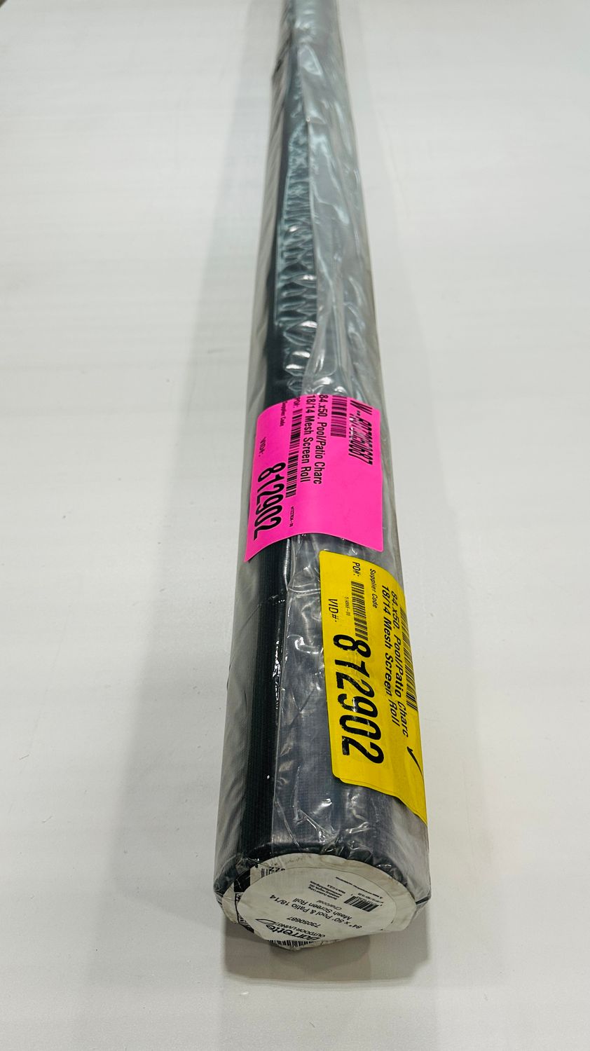 RDI 84 in. x 50 ft. Pool & Patio 18/14 Mesh Screen Roll - Charcoal (EncloSure™ Screen System) RDI 84 in. x 50 ft. Pool & Patio 18/14 Mesh Screen Roll - Charcoal (EncloSure™ Screen System)