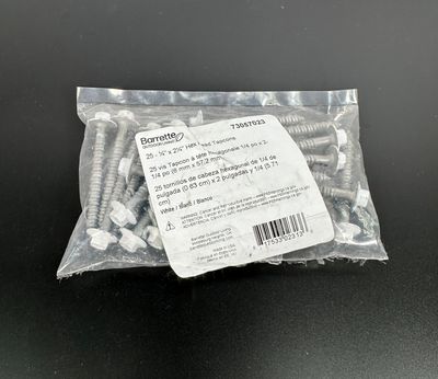 RDI 2 1/4 in. Hex Head Color-Matched Tapcons (Bag of 25)  - White (EncloSure™ Screen System) RDI 2 1/4 in. Hex Head Color-Matched Tapcons (Bag of 25)  - White (EncloSure™ Screen System)