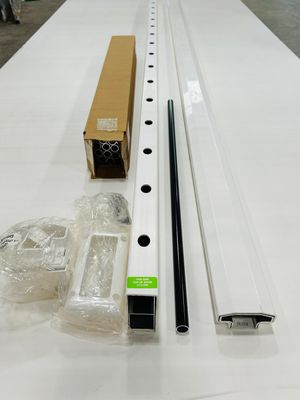RDI 36 in. x 8 ft. Endurance Stair Vinyl Rail Kit - 3/4 in. Round Aluminum Balusters, White (Endurance Original Rail)
