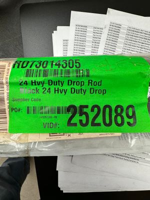 RDI 24 in. Heavy Duty Drop Rod, Vinyl Gate Hardware - BLACK (Finyl Line/Endurance Original Rail)