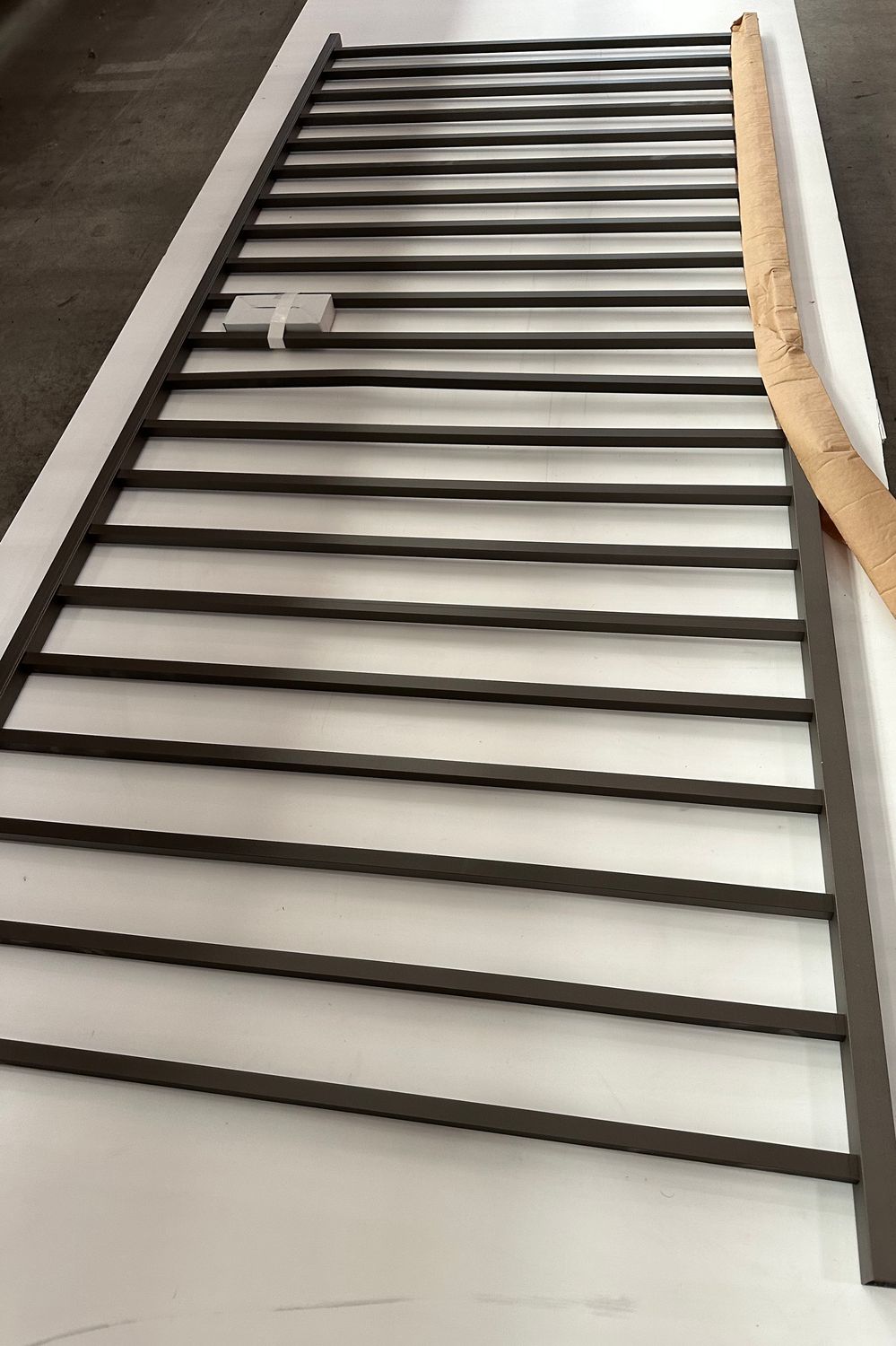 RDI 42 in. x 8 ft. Avalon Aluminum Level Rail Panel - 3/4 in. Square Balusters, Matte Bronze (Avalon Aluminum Rail)