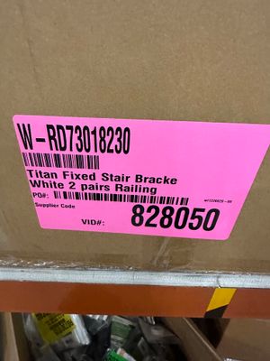 RDI No-Cut Stair Bracket Kit (2 Pair – 2 top, 2 bottom) – White (Titan Pro Rail)