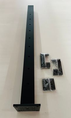 RDI 2 1/2 in. x 2 1/2 in. x 42 in. Aluminum Bottom Stair Routed Cable Post - Matte Black (Avalon Aluminum Rail)