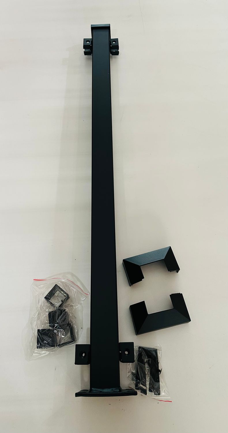 RDI 2 in. x 38 in. x 2 in. Mid Post for 36 in. Rail Height w/ 2 in. Bottom Space - Matte Black (MetalWorks Excalibur®)