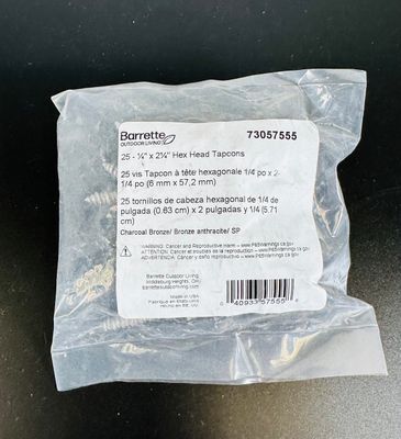 RDI 2 1/4 in. Hex Head Color-Matched Tapcons (Bag of 25)  - Charcoal Bronze (EncloSure Screen System)