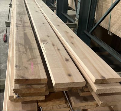 5/4 in. x 6 in. x 8 ft. Cedar Deck Board - S4S EE, Kiln Dried (Warehouse Seconds)