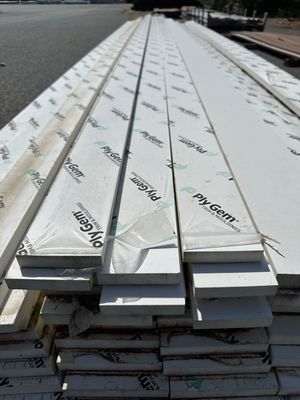 PLY GEM 1 in. x 4 in. x 18 ft. Smooth PVC Trim (Warehouse Seconds)