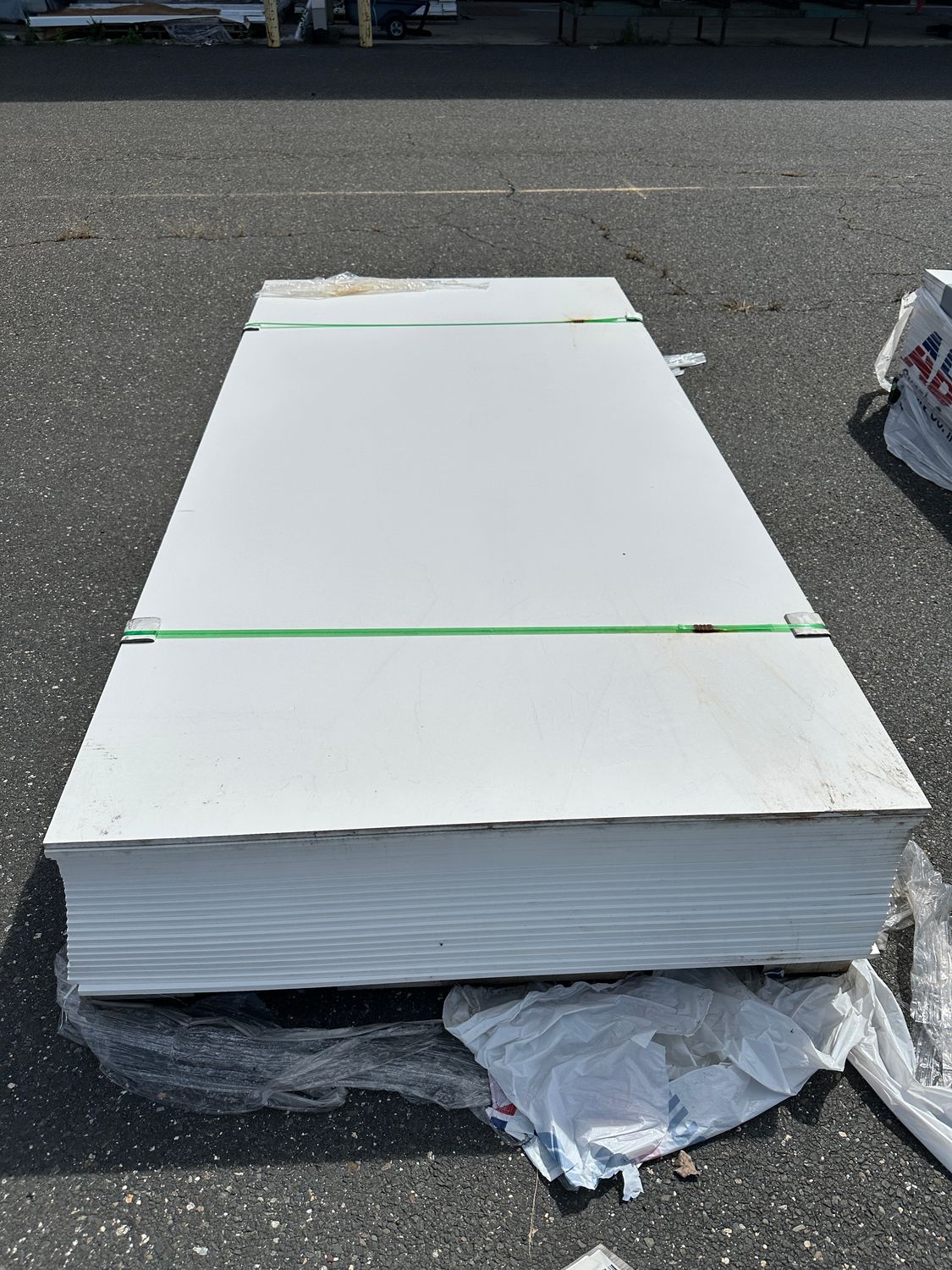 PLY GEM 1/2 in. x 4 ft. x 8 ft. Smooth PVC Sheet (Warehouse Seconds)