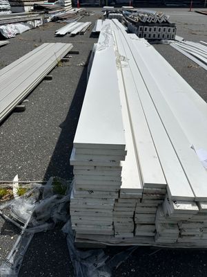 PLY GEM 5/4 in. x 8 in. x 18 ft. Smooth PVC Trim (Warehouse Seconds)