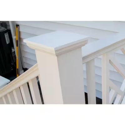 INTEX 6 3/4 in. Newel Flat Post Cap - White (for 5 in. Post Sleeve) INTEX 6 3/4 in. Newel Flat Post Cap - White (for 5 in. Post Sleeve)