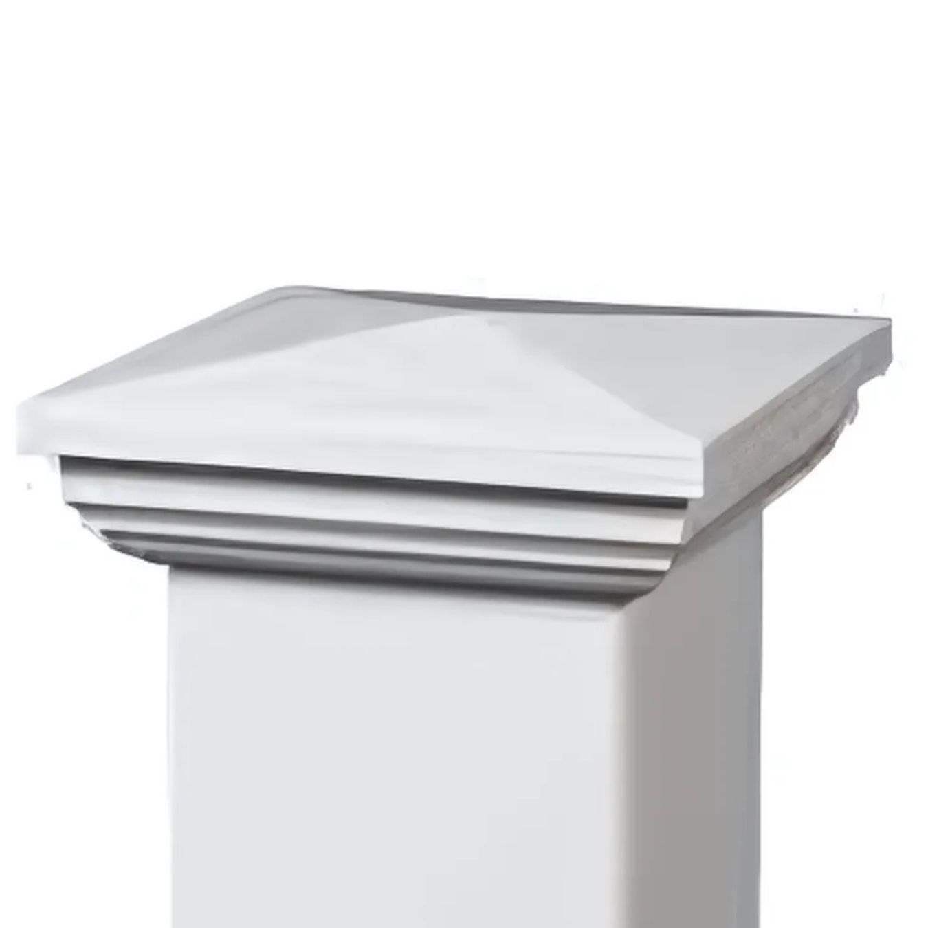 WOLF 4 in. x 4 in. New England Post Cap - White