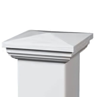 WOLF 4 in. x 4 in. New England Post Cap - White WOLF 4 in. x 4 in. New England Post Cap - White