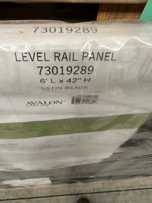 RDI 42 in. x 6 ft. Avalon Aluminum Level Rail Panel - 3/4 in. Square Balusters, Matte Black (Avalon Aluminum Rail)