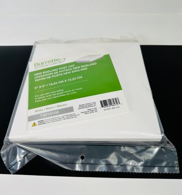 RDI 6 in. x 6 in. New England Vinyl Post Cap  WHITE (Finyl Line/Endurance Original Rail)