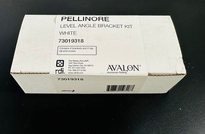 RDI Pellinore Angle Bracket Kit (set of 4 2 top, 2 bottom) WHITE (Avalon Aluminum Rail)