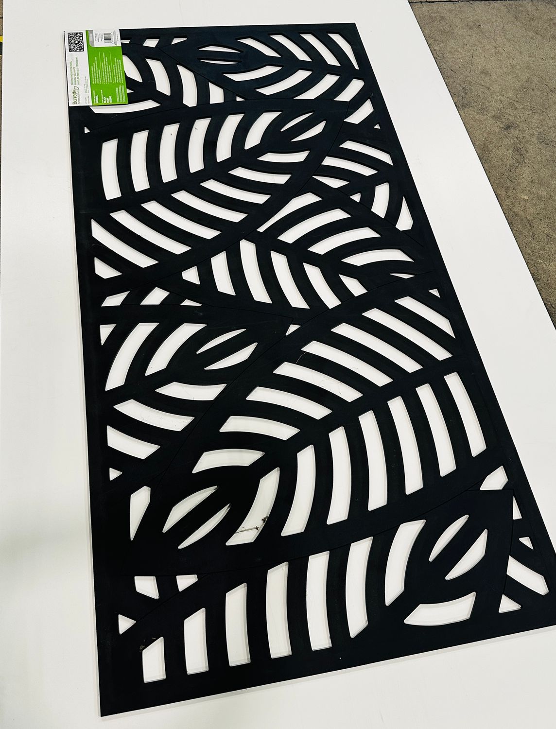 RDI 3 ft. x 6 ft. Sanibel Decorative Screen Panel - Black (Freestyle™)