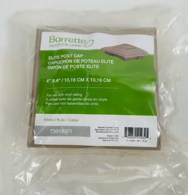 RDI 4 in. x 4 in. Elite Vinyl Post Cap  CLAY (Finyl Line/Endurance Original Rail)