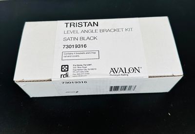 RDI Tristan Angle Bracket Kit (set of 4  2 top, 2 bottom)  MATTE BLACK (Avalon Aluminum Rail)
